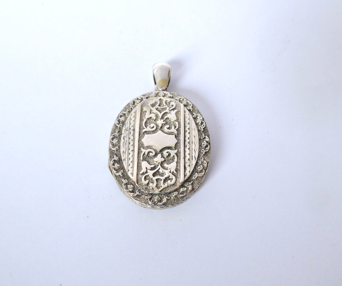 Ornate Silver Locket C. 1880
