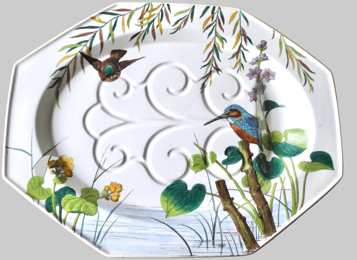Mintons "Essex Birds " Meat Platter 1878