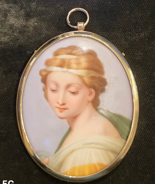 Lady with Headband - Portrait  Miniature